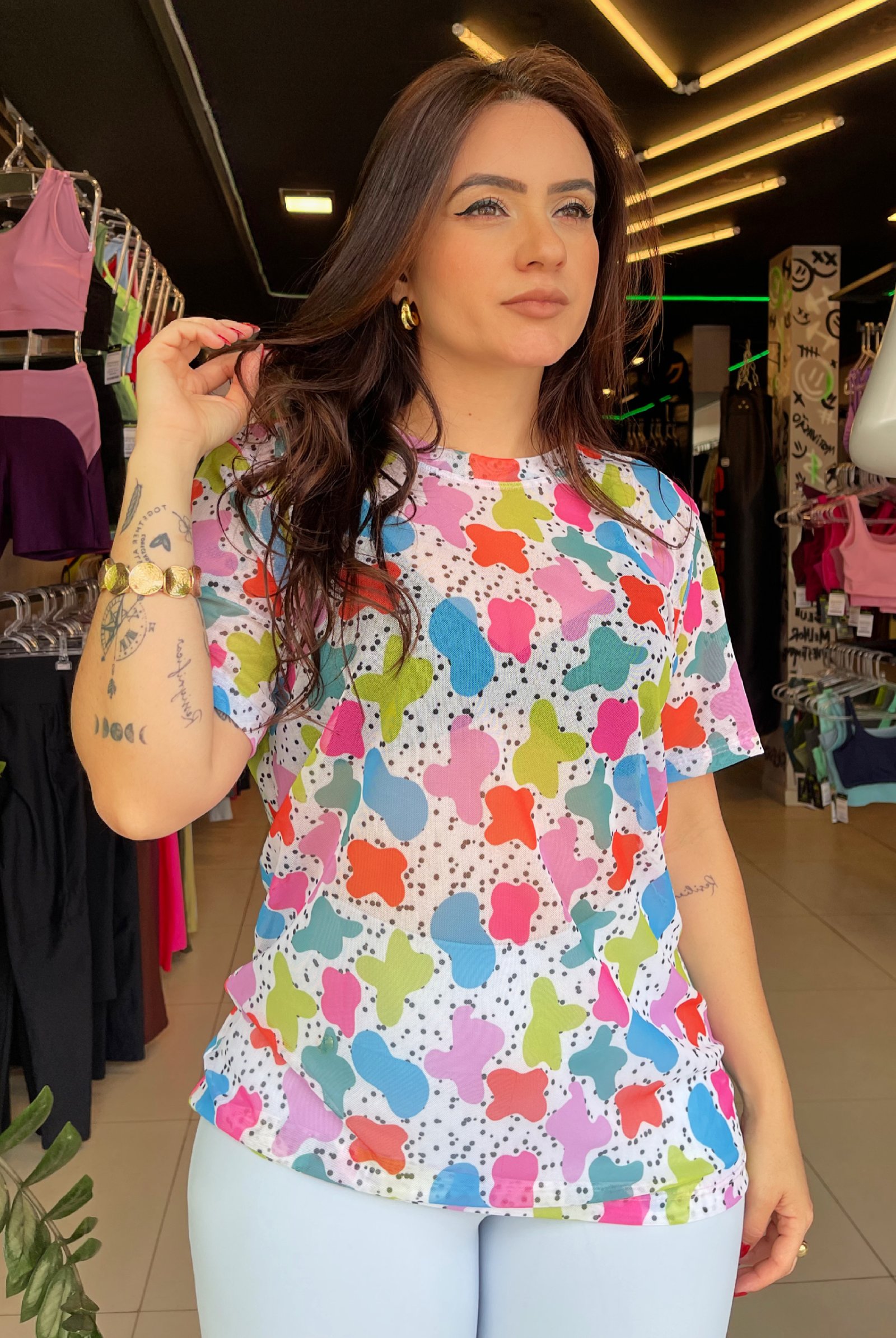 BLUSA TULE ESTAMPADA - Imagem 6