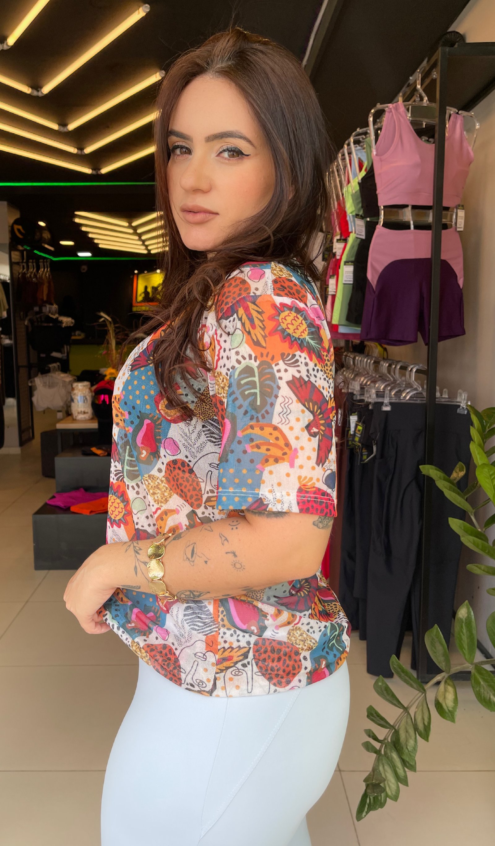 BLUSA TULE ESTAMPADA