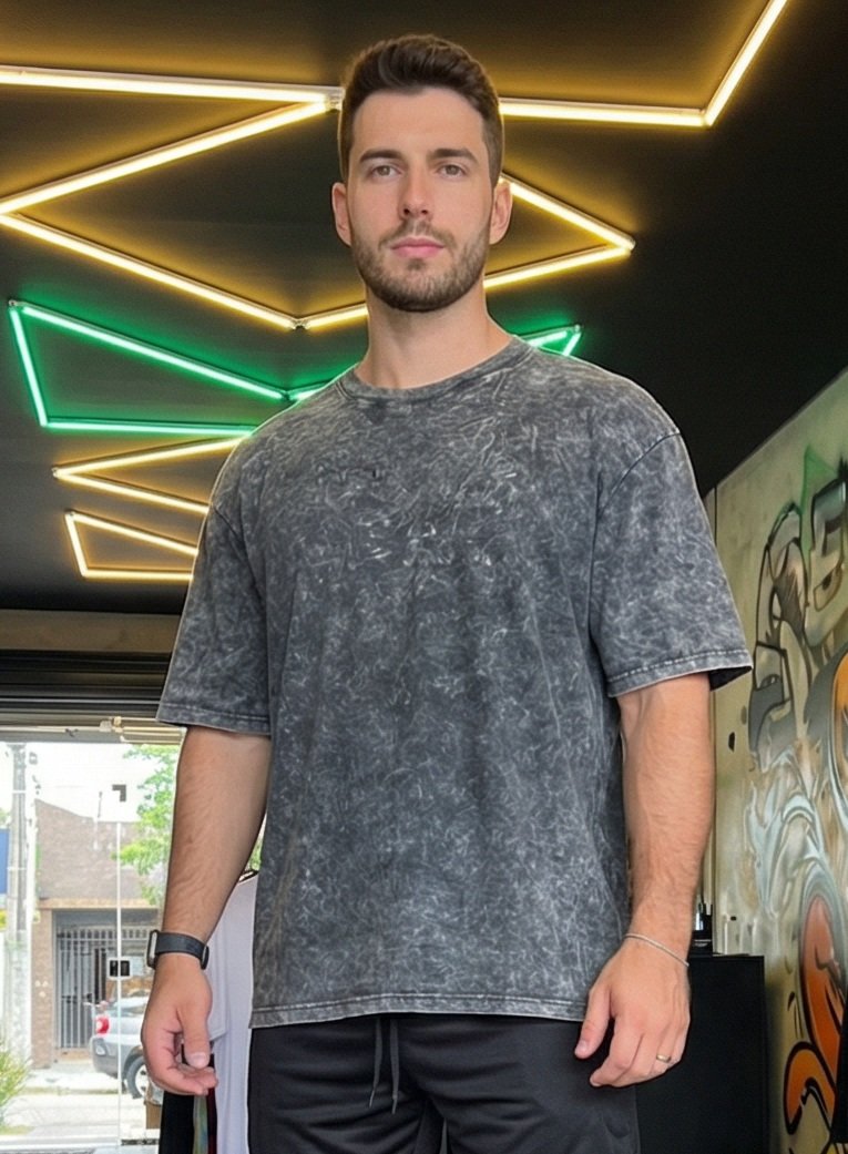 CAMISA OVER  MALHÃO STONADA