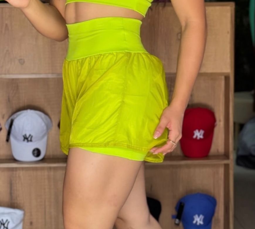 SHORT DUPLO TRANSPARENTE